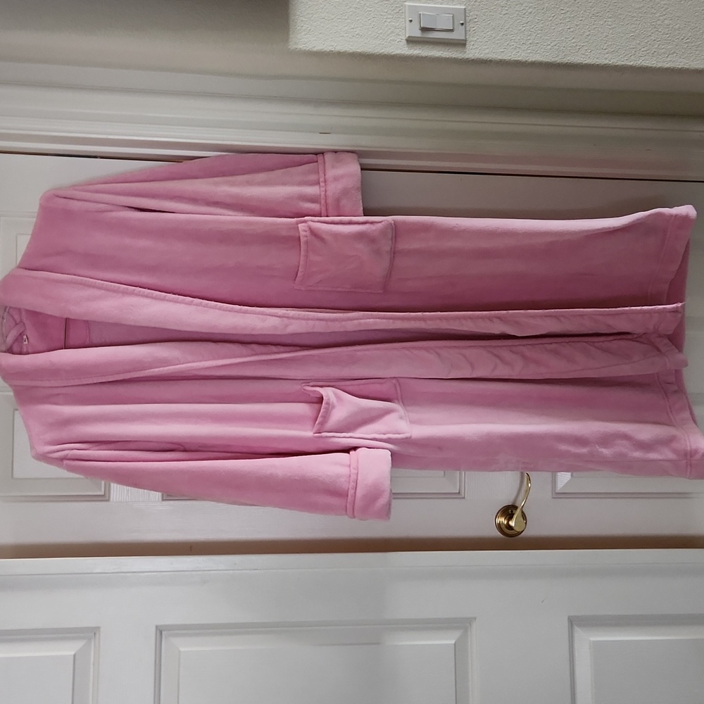 NY Threads Pink   Robe Plush Soft Long Bathrobe Sz XL - Picture 2 of 8